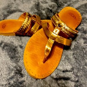 Rose gold UGG sandals